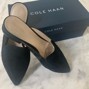 Cole Haan Black, suede mule. Size 7.5